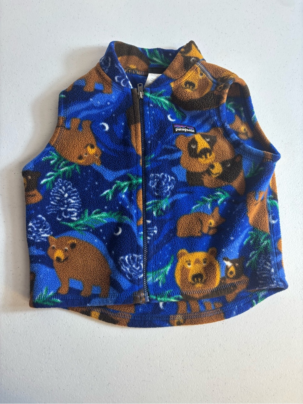 Patagonia | Kids Vintage Nighttime Bears Synchilla Vest Size 2T